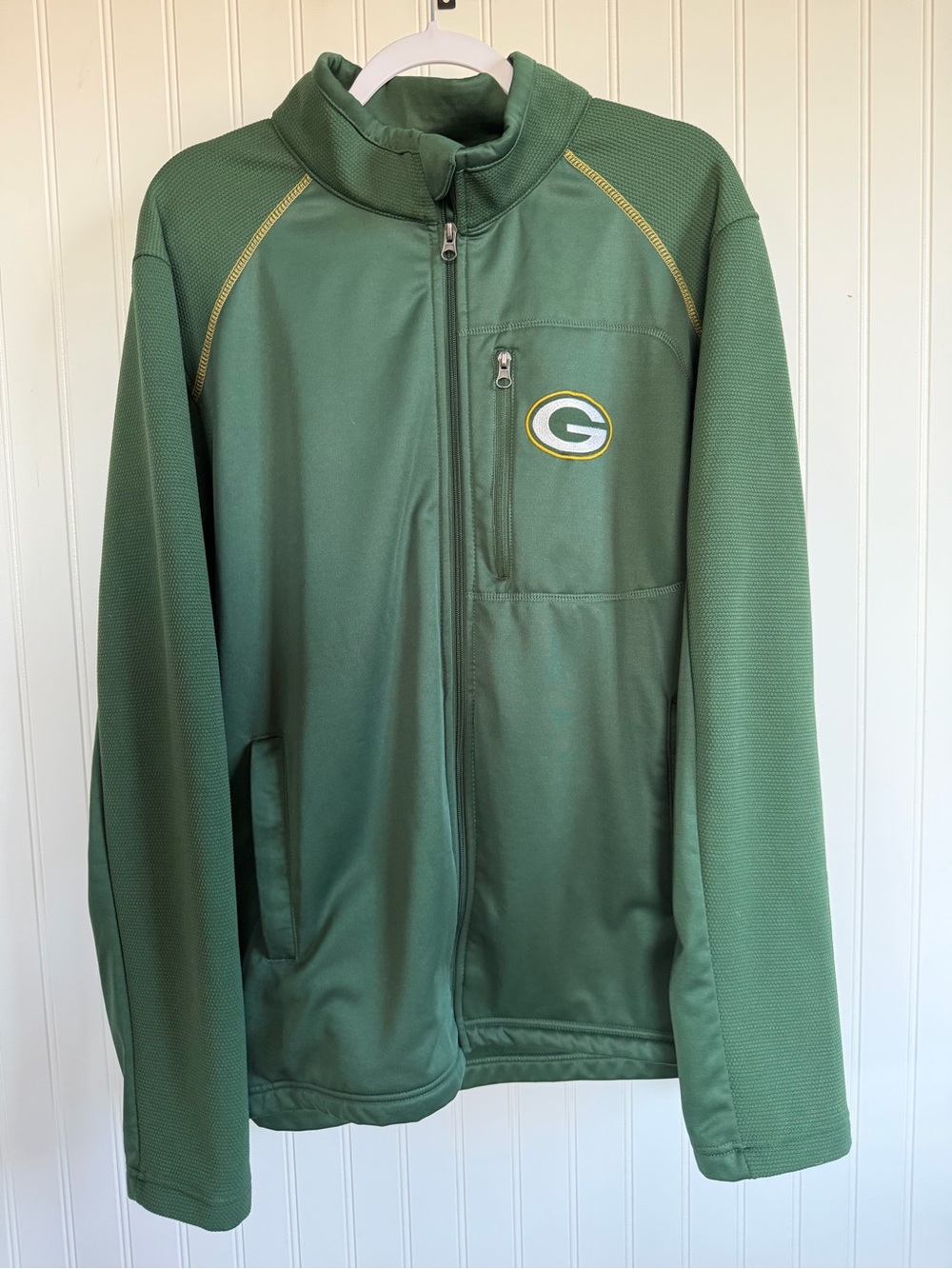 Green Bay Packers Men's Green Full-Zip Jacket NFL Apparel XL Embroidered Full